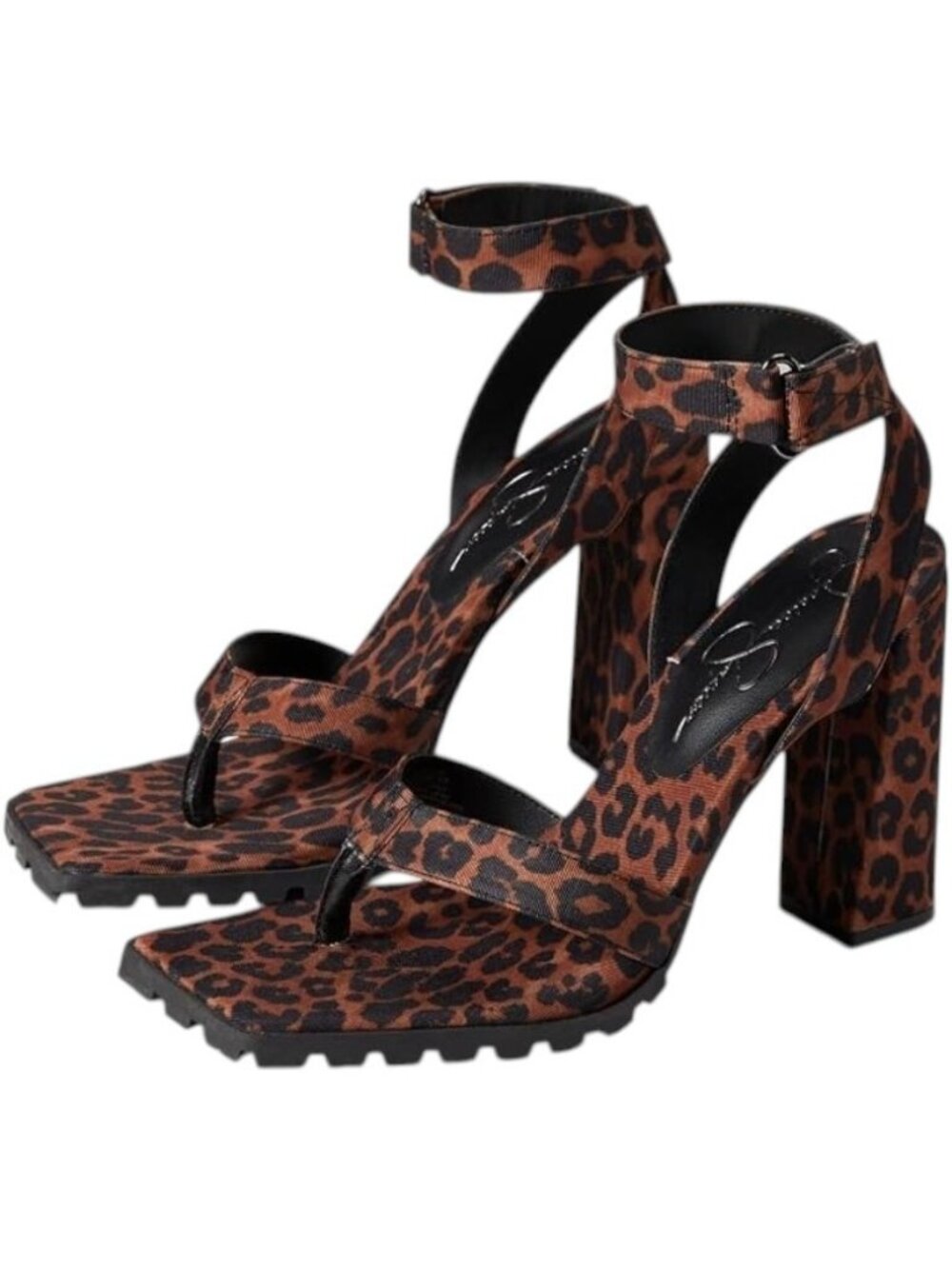Jessica Simpson womens Kielne Heeled Sandal, Natural Safari Leopard, 8 US NIB